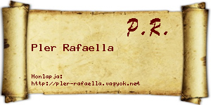 Pler Rafaella névjegykártya